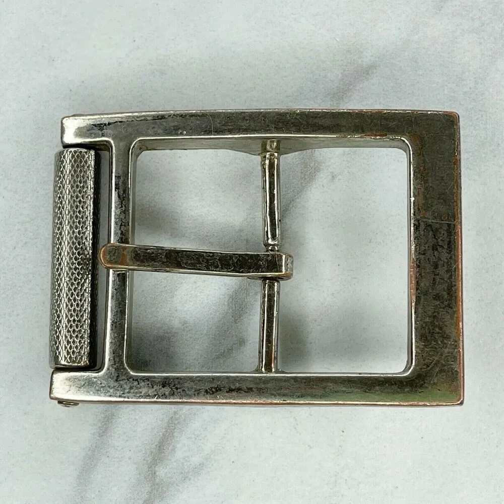 Silver Tone Simple Basic Roller Belt Buckle